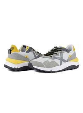 Zapatillas Munich Shibuya 23 gris y amarillo para hombre