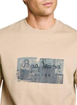 Camiseta Pepe Jeans Dalter beige para hombre