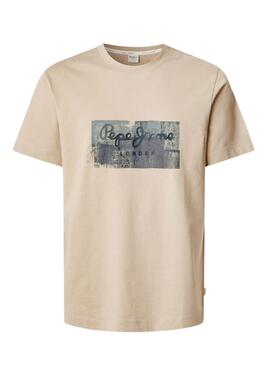 Camiseta Pepe Jeans Dalter beige para hombre