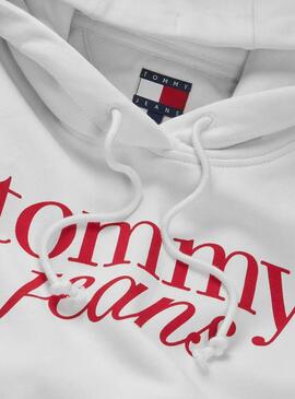 Sudadera Tommy Jeans Ess Logo blanco para mujer