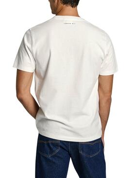 Camiseta Pepe Jeans Dale blanco roto para hombre