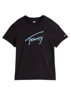 Camiseta Tommy Jeans Signature negro para hombre