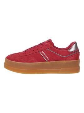 Zapatillas Tommy Jeans Greemwich Platform rojo para mujer