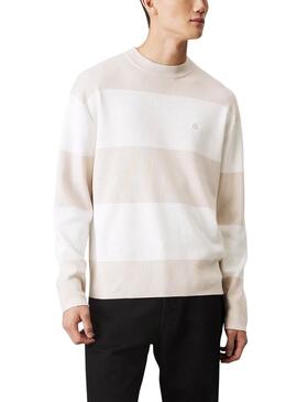 Jersey Calvin Klein Crew beige para hombre