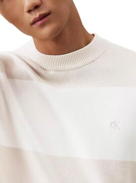 Jersey Calvin Klein Crew beige para hombre