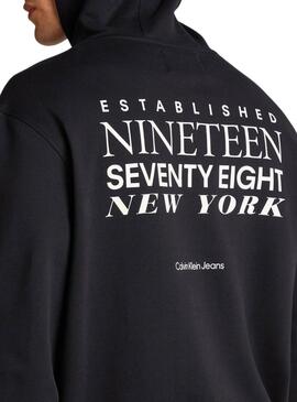 Sudadera Calvin Klein Type negro para hombre