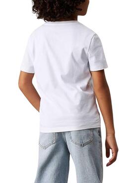 Camiseta Calvin Klein Jeans Label blanco para niño