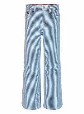 Pantalón Tommy Hilfiger Mabel Stripe azul niña