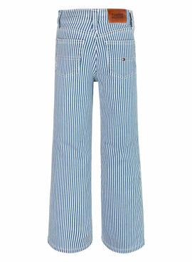 Pantalón Tommy Hilfiger Mabel Stripe azul niña