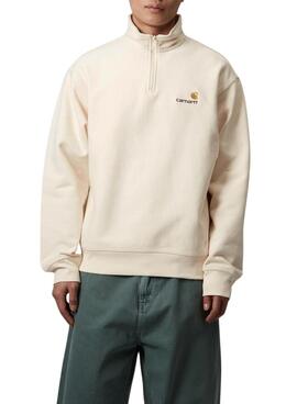 Sudadera Carhartt Half Zip beige para hombre