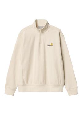 Sudadera Carhartt Half Zip beige para hombre