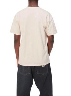 Camiseta Carhartt Script beige para hombre