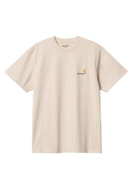 Camiseta Carhartt Script beige para hombre