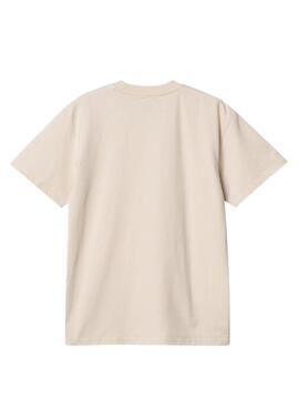 Camiseta Carhartt Script beige para hombre