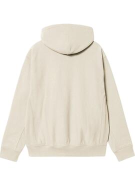 Sudadera Carhartt Zip beige para hombre