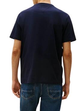 Camiseta Tommy Hilfiger Stack azul marino para hombre