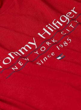 Camiseta Tommy Hilfiger Stack rojo para hombre