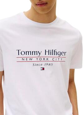 Camiseta Tommy Hilfiger Stack blanco para hombre