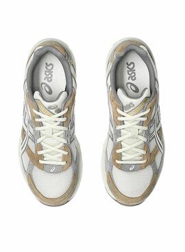 Zapatillas Asics GEL-1130 blanco y beige para hombre y mujer