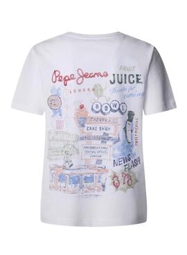 Camiseta Pepe Jeans Raven blanco para mujer