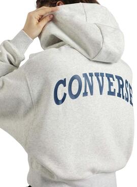 Sudadera Converse Retro Chuck gris para mujer