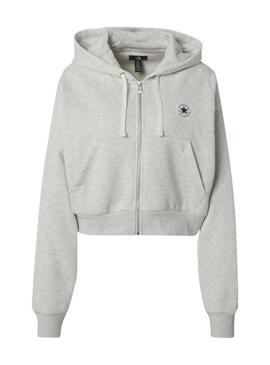 Sudadera Converse Retro Chuck gris para mujer