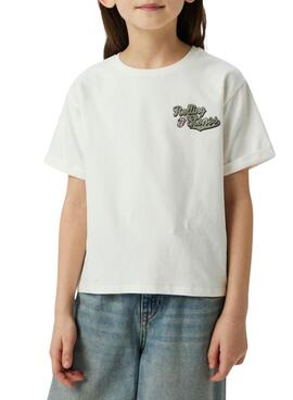 Camiseta Name It Rolling Stones blanco para niña