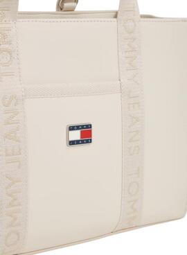 Bolso Tommy Jeans Daily Elevated beige para mujer