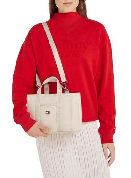 Bolso Tommy Jeans Daily Elevated beige para mujer