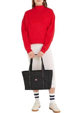 Bolso Tommy Jeans Daily Tote negro para mujer