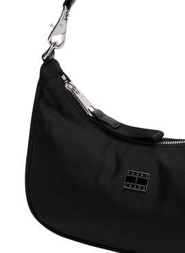 Bolso Tommy Jeans Iconic Shoulder negro para mujer