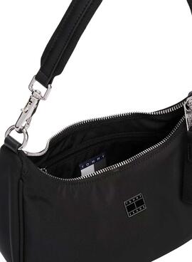 Bolso Tommy Jeans Iconic Shoulder negro para mujer