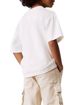 Camiseta Calvin Klein Jeans Bold blanco para niño