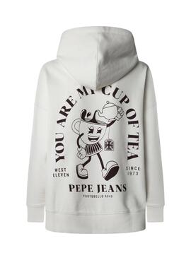 Sudadera Pepe Jeans Raylin blanco para mujer