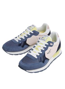 Zapatillas Pepe Jeans Brit Camp azul para mujer