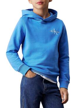 Sudadera Calvin Klein Monogram azul kids