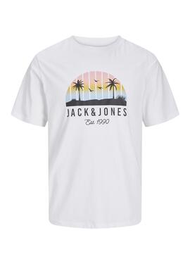 Camiseta Jack and Jones Palm blanco para niño