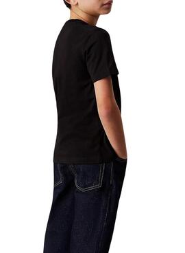 Camiseta Calvin Klein Jeans Monologo negro kids