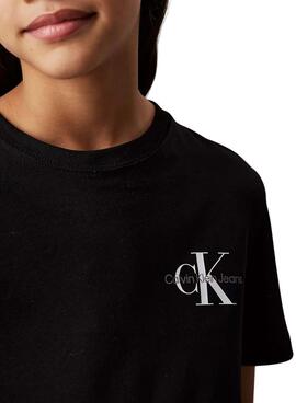 Camiseta Calvin Klein Jeans Monologo negro kids