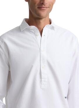 Polera Silbon oxford blanco para hombre