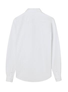 Polera Silbon oxford blanco para hombre