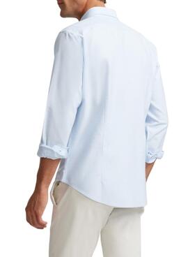 Camisa Silbon Oxford azul para hombre