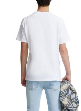 Camiseta Silbon Raqueta blanco para hombre