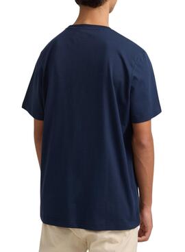 Camiseta Silbon Raqueta azul marino para hombre