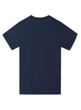 Camiseta Silbon Raqueta azul marino para hombre