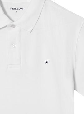 Polo Silbon básico blanco para hombre