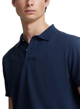 Polo Silbon básico azul marino para hombre