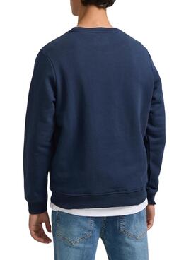 Sudadera Silbon Raqueta azul marino para hombre