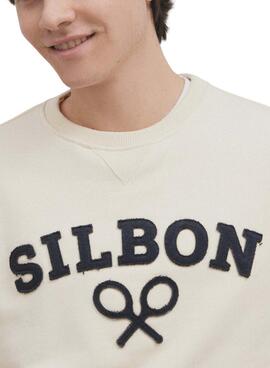 Sudadera Silbon Raqueta beige para hombre