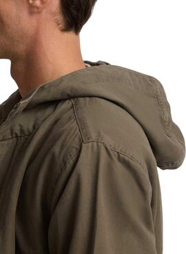 Parka Silbon Trademark verde para hombre